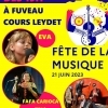 affiche Rendez-vous sur le cours Leydet avec EVA, Fafa carioca trio & Rodéo spaghetti - Fête de la Musique 2023